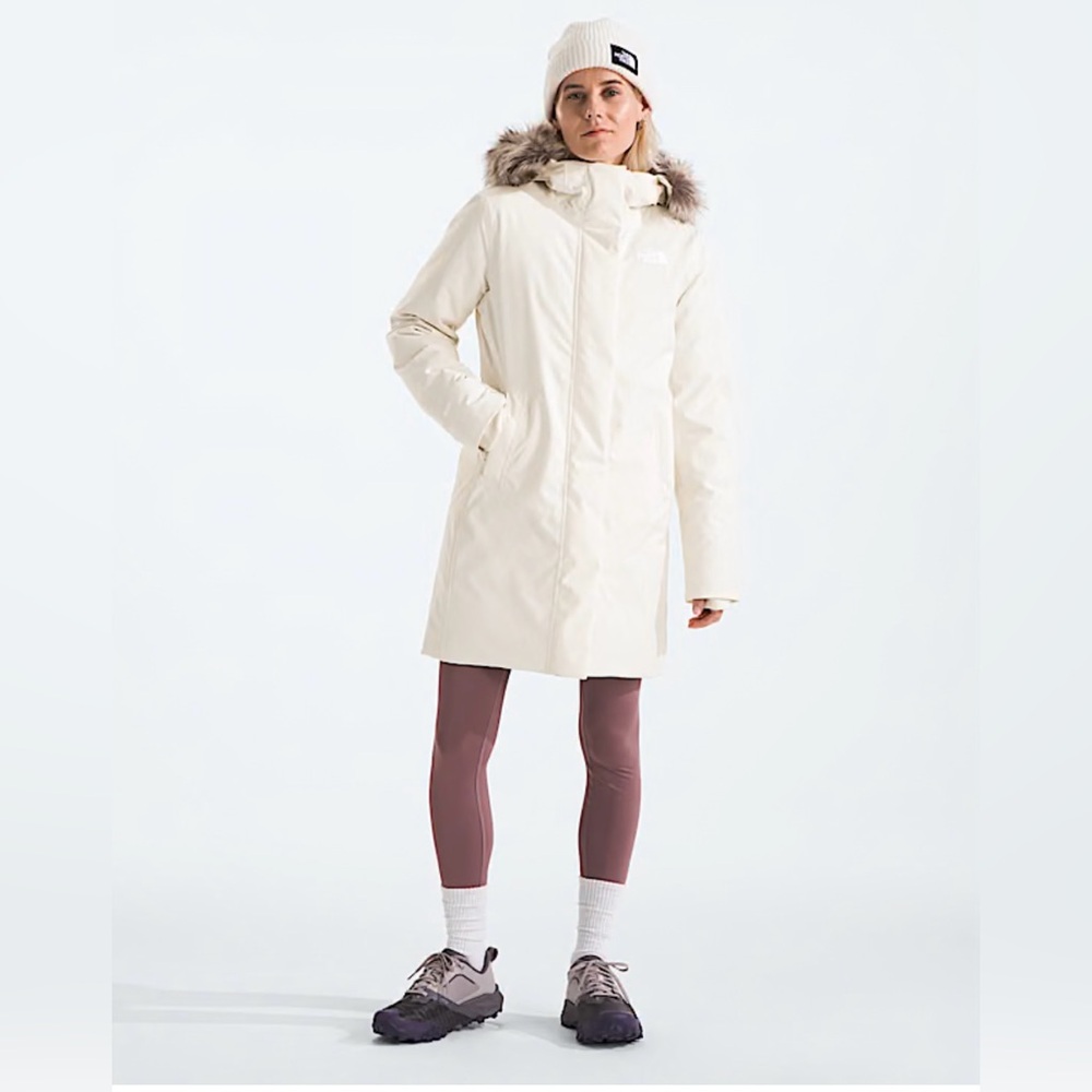 The North Face Women’s Arctic Parka II Vintage White Large Hooded Coat - NEW